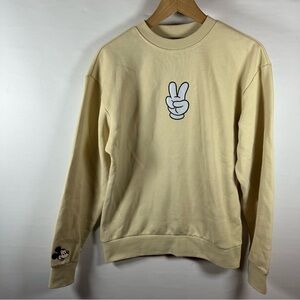 Disney Mickey Cream Sweater with Peace Sign